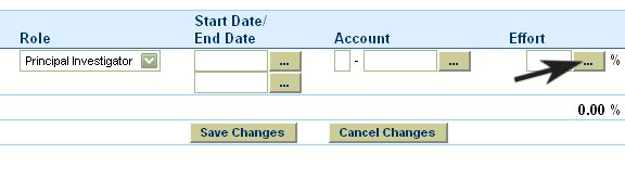 screen capture of effort calculator